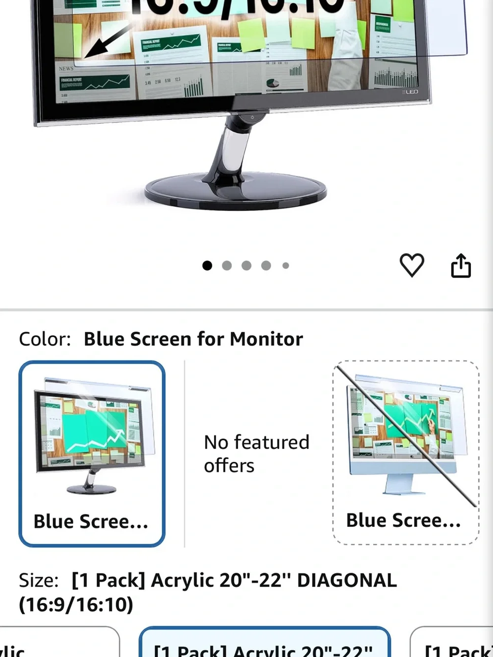 Blue Anti-Glare Screen Protector for Monitors - eye health